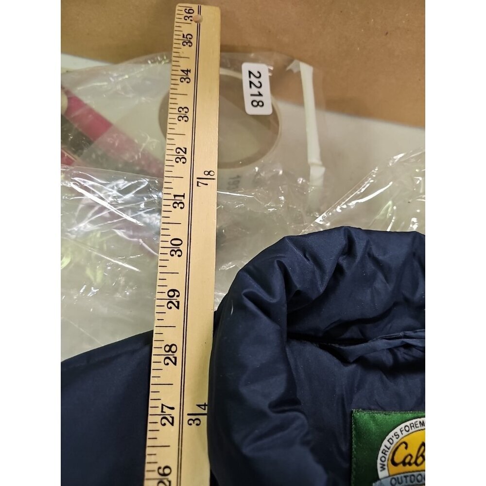 Cabelas Puffer Premier‎ Northern Vest Goose Down Men’s Sz XL  Blue - Picture 5 of 6